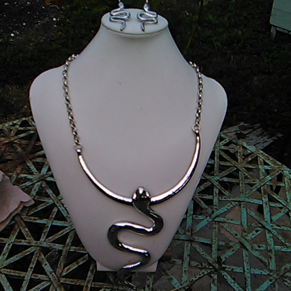 Nwt Snake Necklace and Earrings Set - Picture 3 of 14